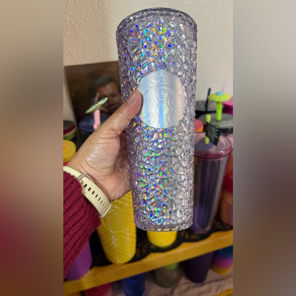 Starbucks Holographic Tumbler with Silver Accents
